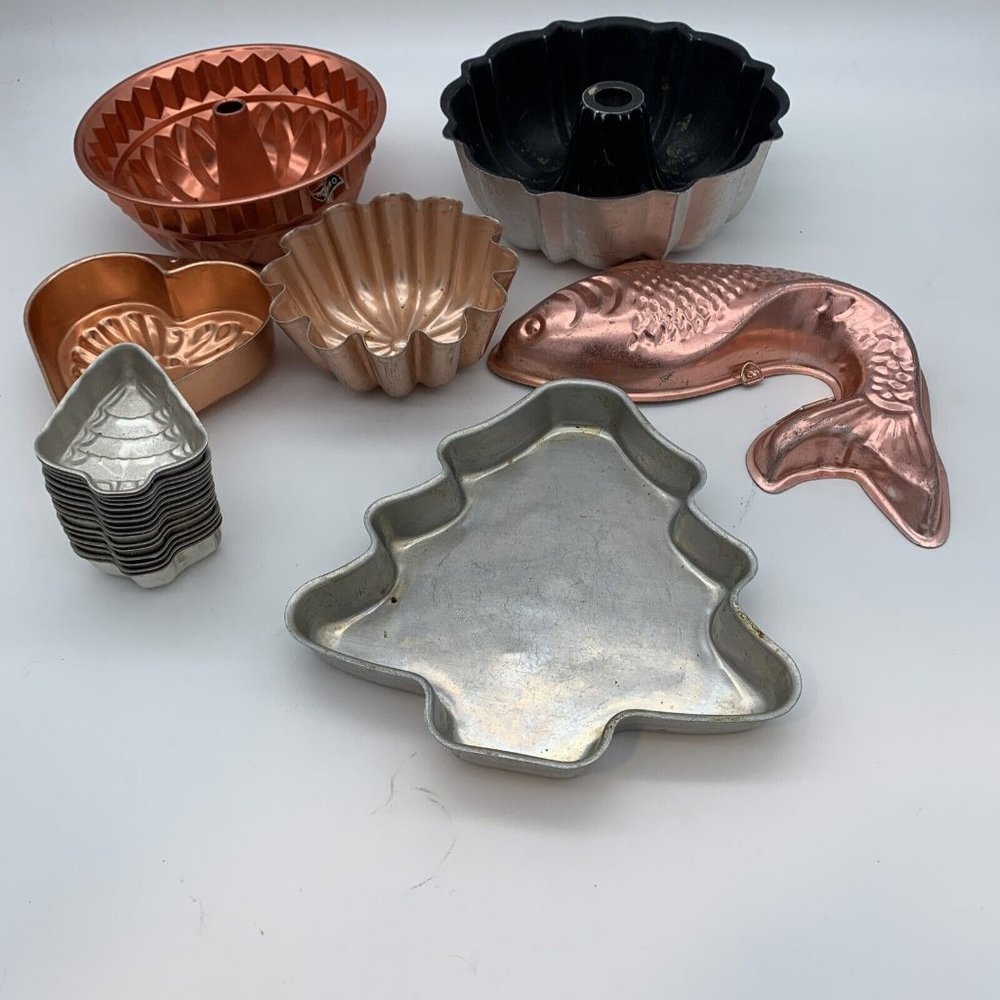 Baking Molds Lot. Various Molds And Finish. Vintage
